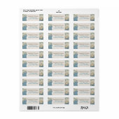 Retro kaart retouradreslabels etiket (Full Sheet)