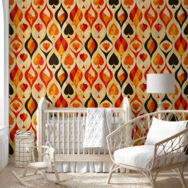 Retro Kaart Suits Behang