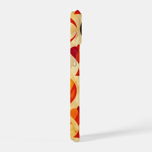 Retro Kaart Suits iPhone 15 Case (Rechterkant)