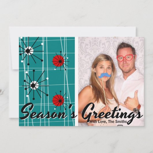 Retro Kaart van de Foto van Kerstmis van het (Voorkant)