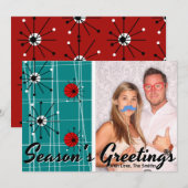 Retro Kaart van de Foto van Kerstmis van het (Voorkant / Achterkant)