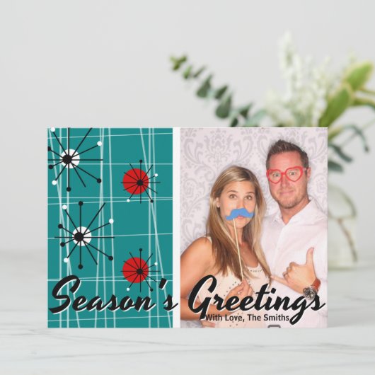 Retro Kaart van de Foto van Kerstmis van het (Staand voorkant)