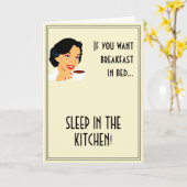 Retro Kaart van de Huisvrouw (Gele Bloem)