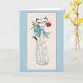 Retro Kaart van de Nota van de Kat (Gele Bloem)