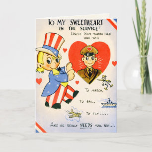 Retro Kaart van de Valentijnsdag van de V.S.