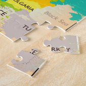 Retro kaart van Europa. Legpuzzel (Zijkant)