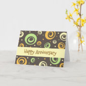 Retro Kaart van het Jubileum van de Werknemer (Gele Bloem)