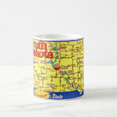 Retro kaart van South Dakota Mok (Center)