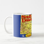 Retro kaart van South Dakota Mok (Links)