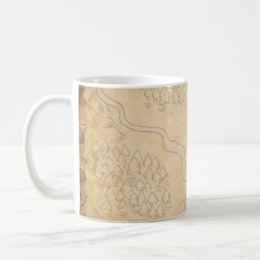 retro kaarten koffie mok, fantasie mok (Links)