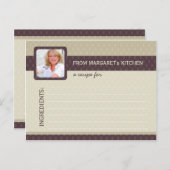 Retro Kaarten van het Recept van de Foto van (Voorkant / Achterkant)