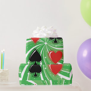 Retro kaartkleuren levendig rood en zwart cadeaupapier