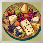 retro kaas bord poster (Voorkant)