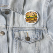 retro kaas hamburger ronde button 5,7 cm (In situ)