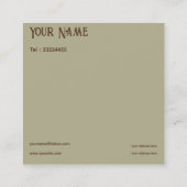 Retro kaasschotel met druiven vierkante visitekaartje (Achterkant)