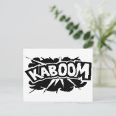 Retro KABOOM! Blast - zwart-wit Briefkaart (Staand voorkant)