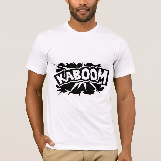 Retro KABOOM! Blast - zwart-wit T-shirt (Voorkant)