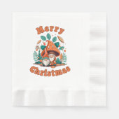 Retro Kabouter Kerstmis Servet (Voorkant)