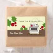 Retro kachel Kerstmis uit de keuken van... Etiket (Insitu)