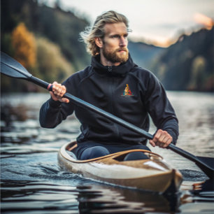 Retro kajakken op schiereiland hoodie