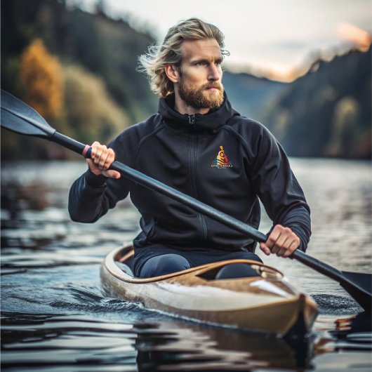 Retro kajakken op schiereiland hoodie