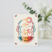 Retro Kalamazoo fietspad Briefkaart (Staand voorkant)