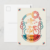 Retro Kalamazoo fietspad Briefkaart (Voorkant / Achterkant)