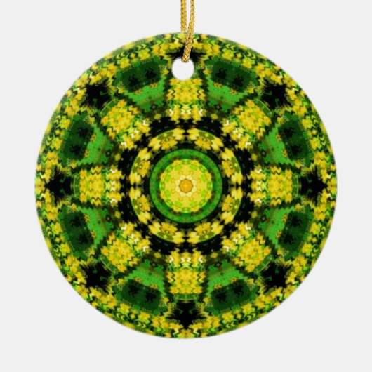 Retro Kaleidoscoop Art Keramisch Ornament (Voorkant)