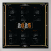 Retro Kalender 2025 Poster (Voorkant)