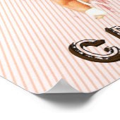 Retro kalender meisje pin-up vintage stijl ontwerp poster (Hoek)