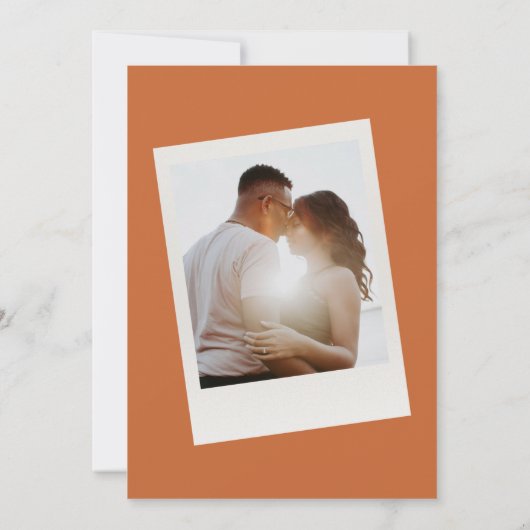 Retro kalender trouw save the date kaart (Achterkant)