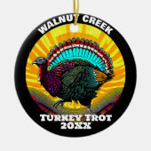 Retro kalkoen draf keramisch ornament (Voorkant)