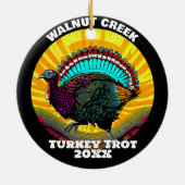 Retro kalkoen draf keramisch ornament (Achterkant)