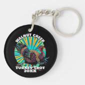 Retro kalkoen draf sleutelhanger (Achterkant)