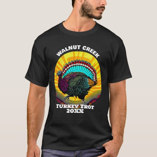 Retro kalkoen draf t-shirt (Voorkant)