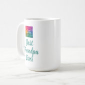 Retro kalligrafie Schattigee Sjabloon Beste opa oo Koffiemok (Voorkant links)