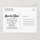 Retro kalligrafie scriptfoto Sla de datum op Briefkaart (Achterkant)