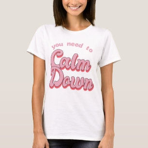 Retro kalm citaat, esthetische typografie t-shirt