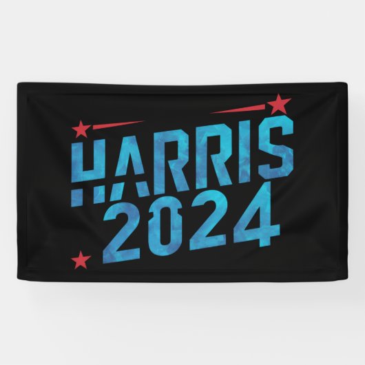 Retro Kamala Harris 2024 Spandoek (Horizontaal)