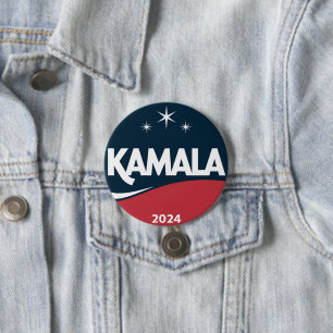 Retro Kamala Harris 2024 Voor President Verkiezing Ronde Button 7,6 Cm