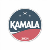 Retro Kamala Harris 2024 Voor President Verkiezing Sticker (Voorkant)
