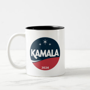 Retro Kamala Harris 2024 Voor President Verkiezing Tweekleurige Koffiemok