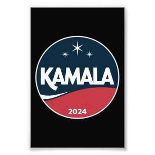 Retro Kamala Harris 2024 Voor Presidentsverkiezing Foto Afdruk