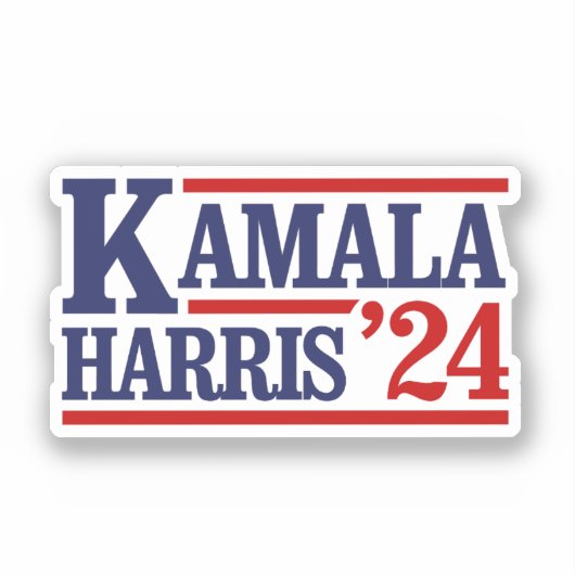 Retro Kamala Harris '24 Sticker (Voorkant)