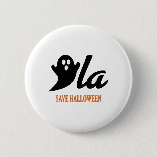 Retro Kamala Harris Halloween Comma La Ghost Pump Ronde Button 5,7 Cm (Voorkant)