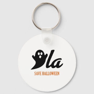 Retro Kamala Harris Halloween Comma La Ghost Pump Sleutelhanger