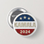 Retro Kamala-Harris presidentsverkiezingen 2024 Ronde Button 5,7 Cm (Voorkant /achterkant)