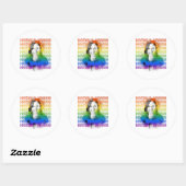 Retro Kamala Harris Pride Ronde Sticker (Vel)