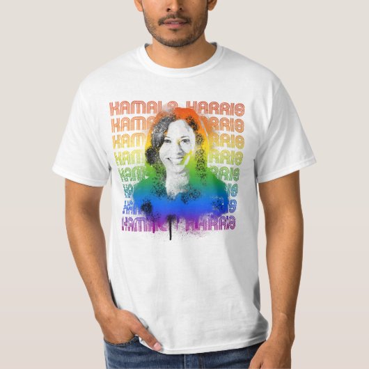 Retro Kamala Harris Pride T-shirt (Voorkant)