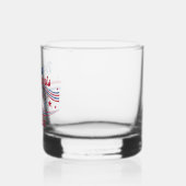 Retro Kamala Harris Tim Walz Schattigee verkiezing Whisky Glas (Links)